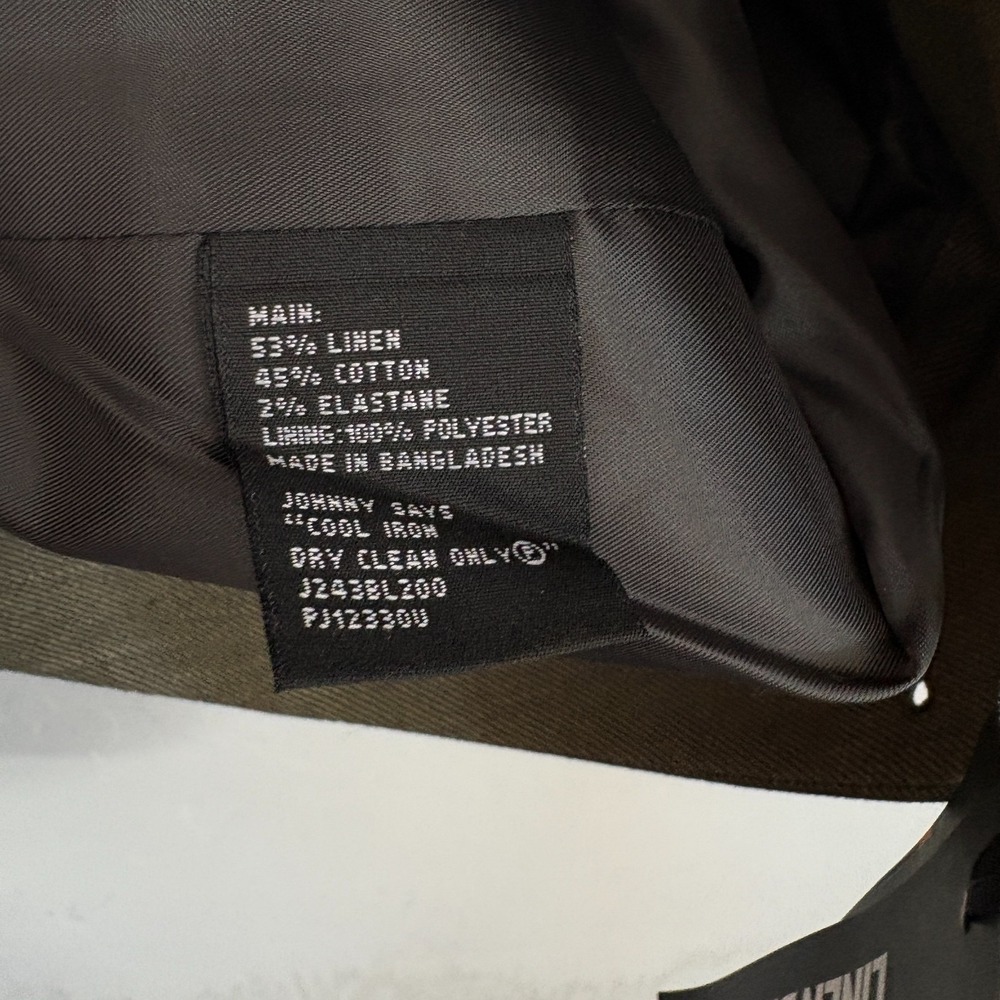 Johnny Bigg Jacob Linen Blend Blazer Sport Coat Men Size 48 Green 2 Button New - Picture 15 of 15